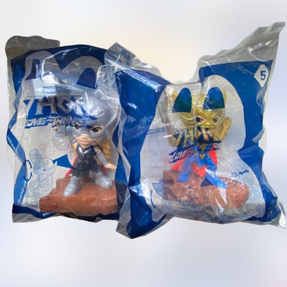 McDonald’s Set of Two Thor Love and Thunder Happy Meal Toys - Picture 1 of 3
